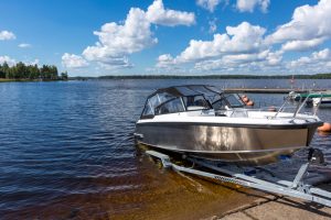Boat,Launch,On,Lake,Water